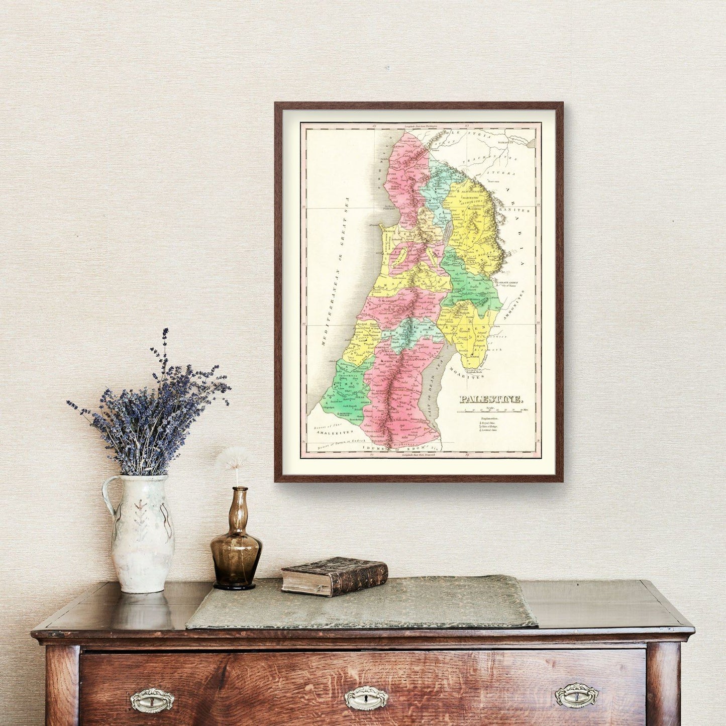 Vintage Map of Palestine, 1831