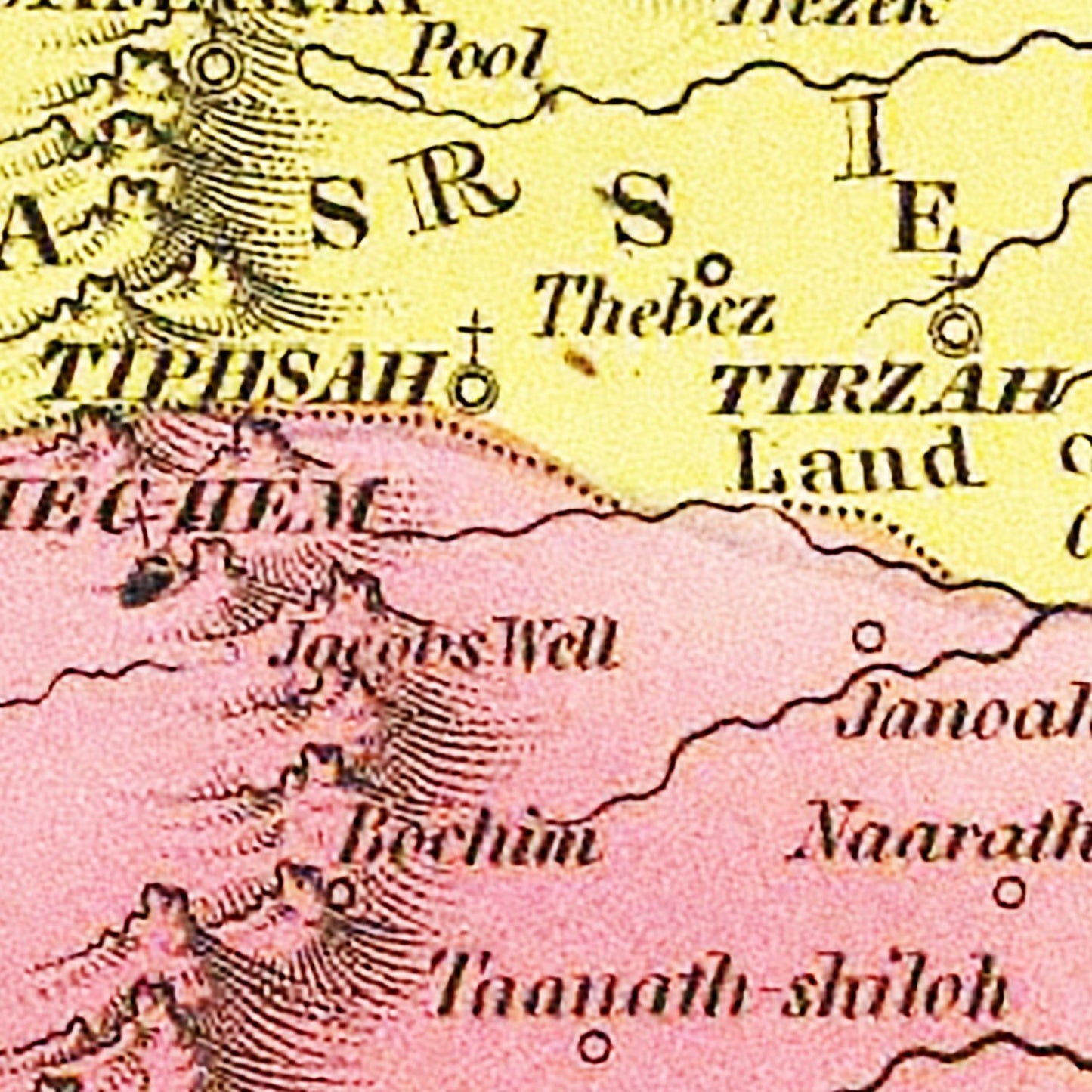 Vintage Map of Palestine, 1831