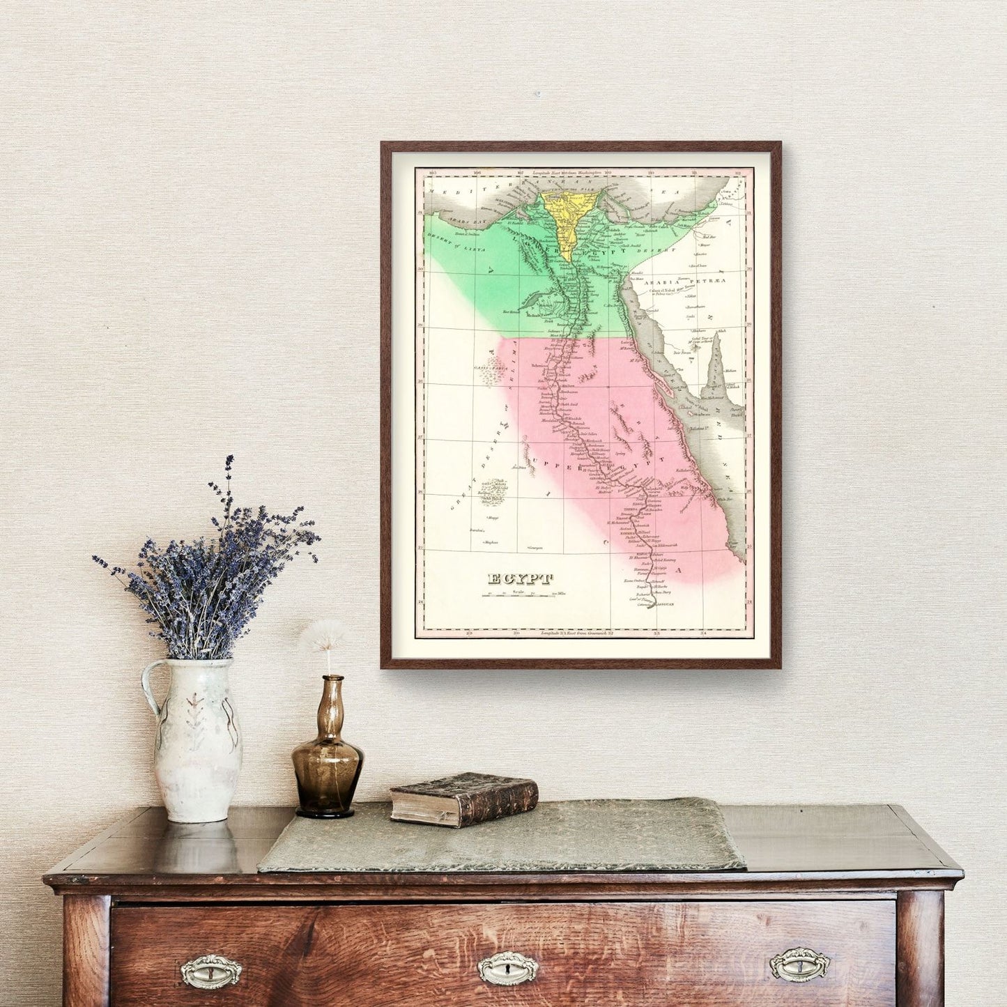 Vintage Map of Egypt, 1831
