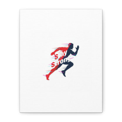 Stay Strong Runner Gym Canvas Wall Art