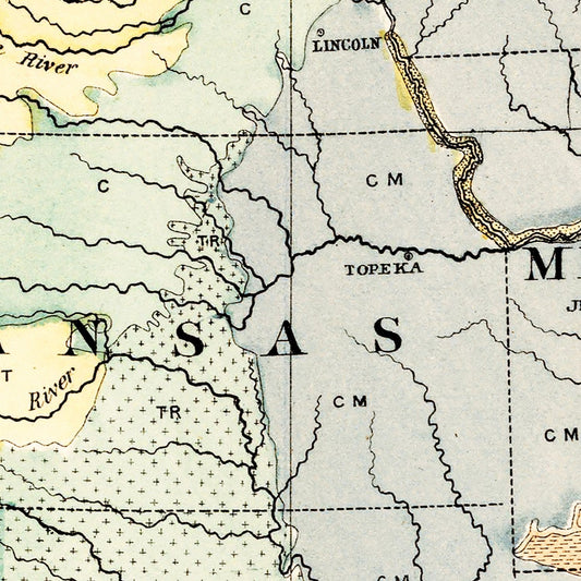 Geological Map of the United States 1882