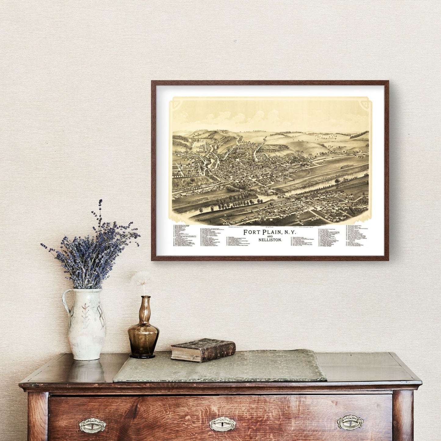 Vintage Map of Fort Plain, New York, 1891