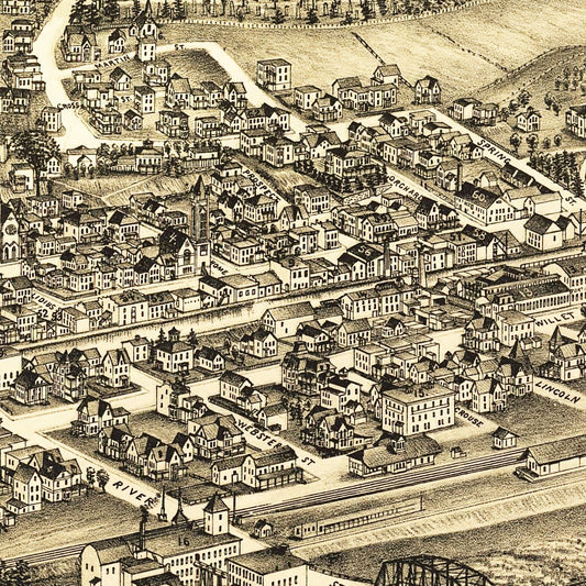 Vintage Map of Fort Plain, New York, 1891