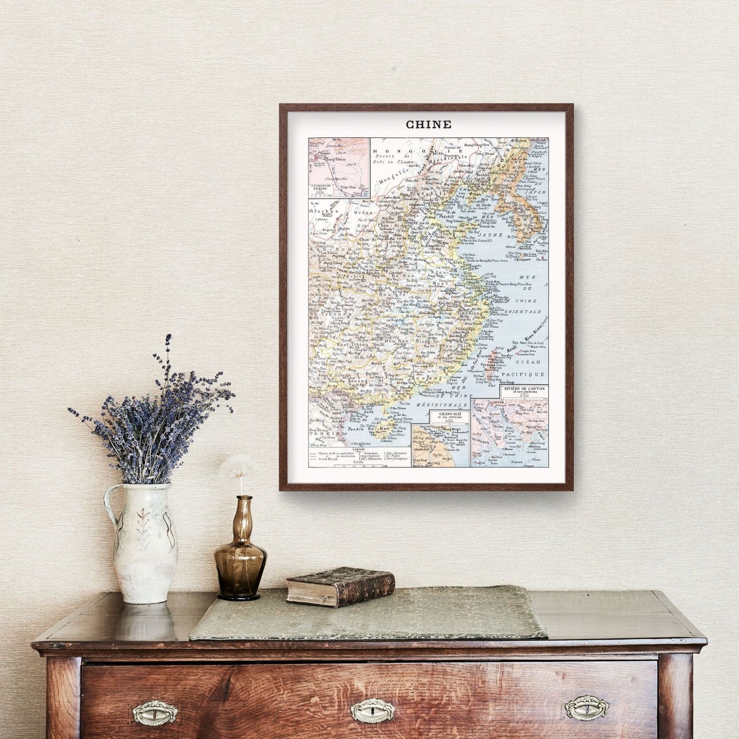 Vintage Map of China, 1900