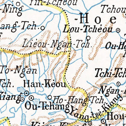 Vintage Map of China, 1900