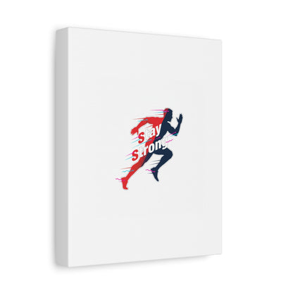 Stay Strong Runner Gym Canvas Wall Art