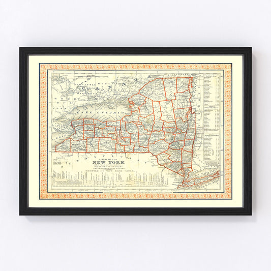 Vintage map of New York, 1846