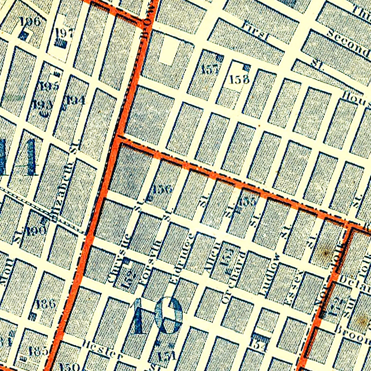 Vintage Map of New York City, New York, 1846