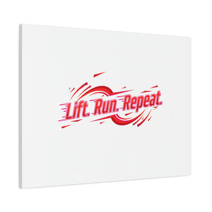 Lift Run Repeat Gym Motivation Canvas Wall Art