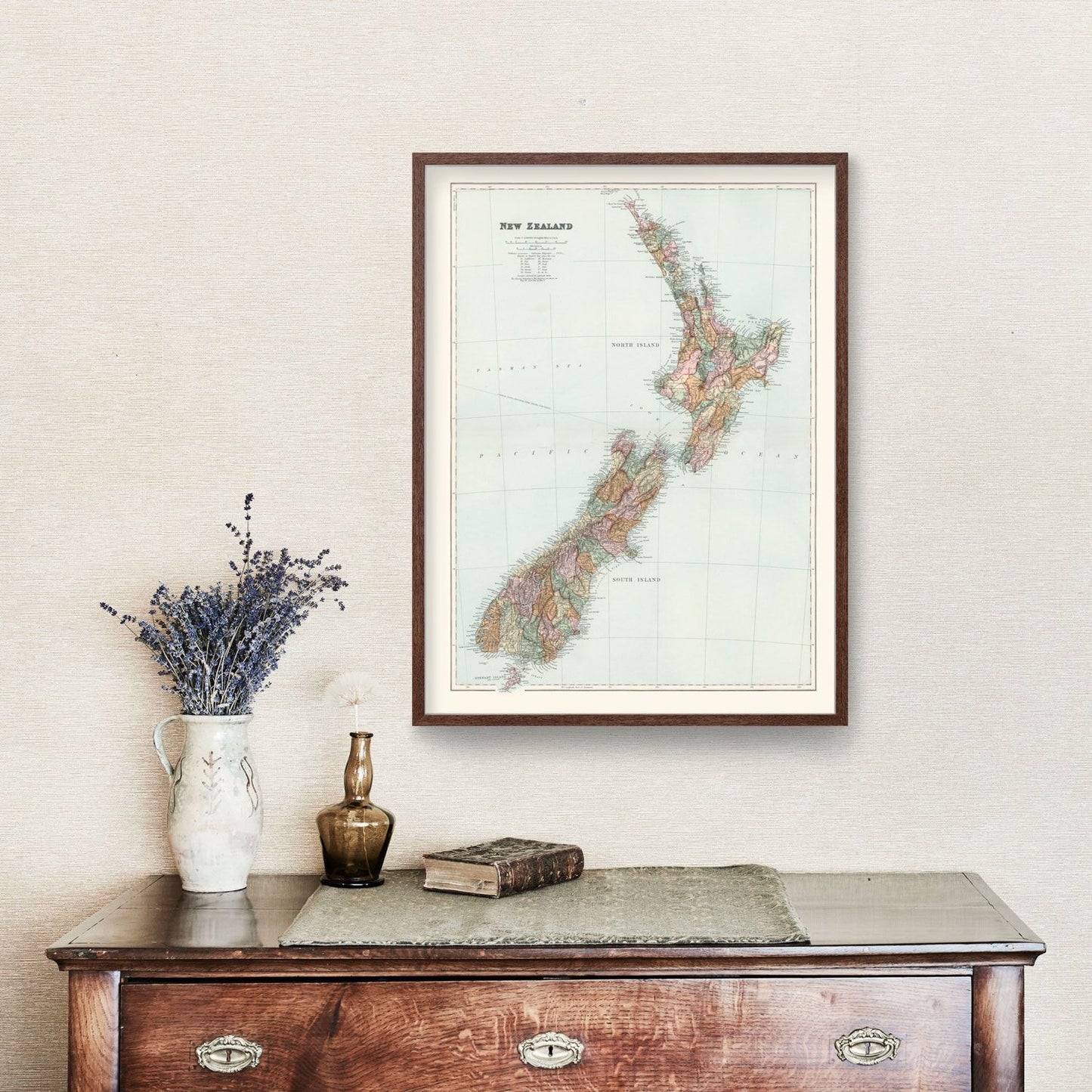 Vintage Map of New Zealand, 1904