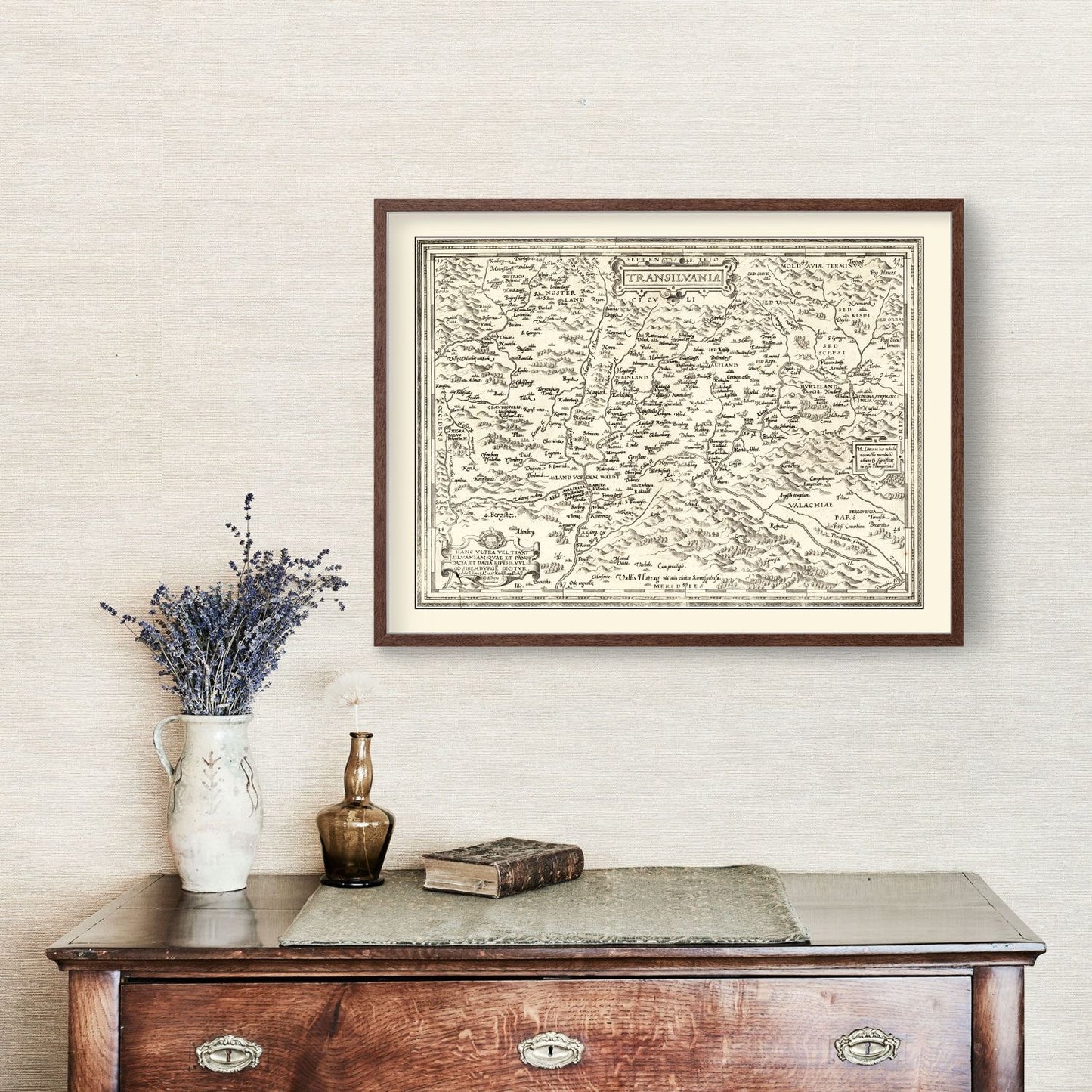 Vintage Map of Transylvania, 1665
