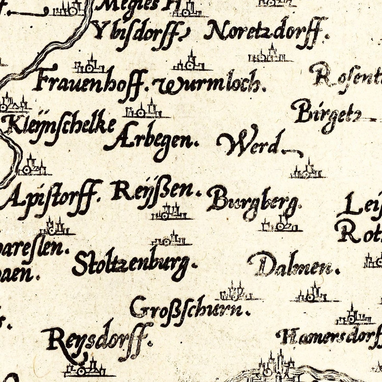 Vintage Map of Transylvania, 1665