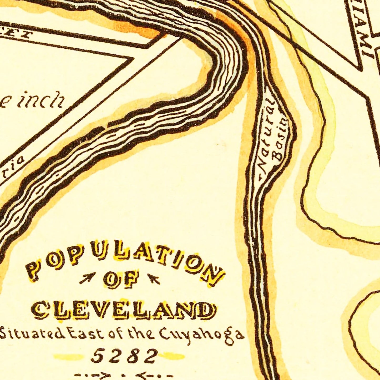Vintage Map of Cleveland, Ohio 1937