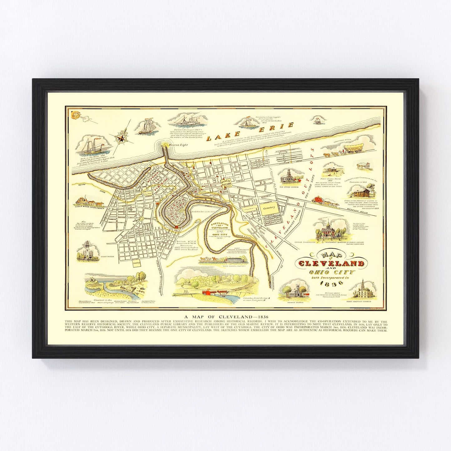 vintage map of Cleveland, Ohio, 1937