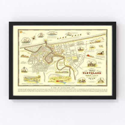 vintage map of Cleveland, Ohio, 1937
