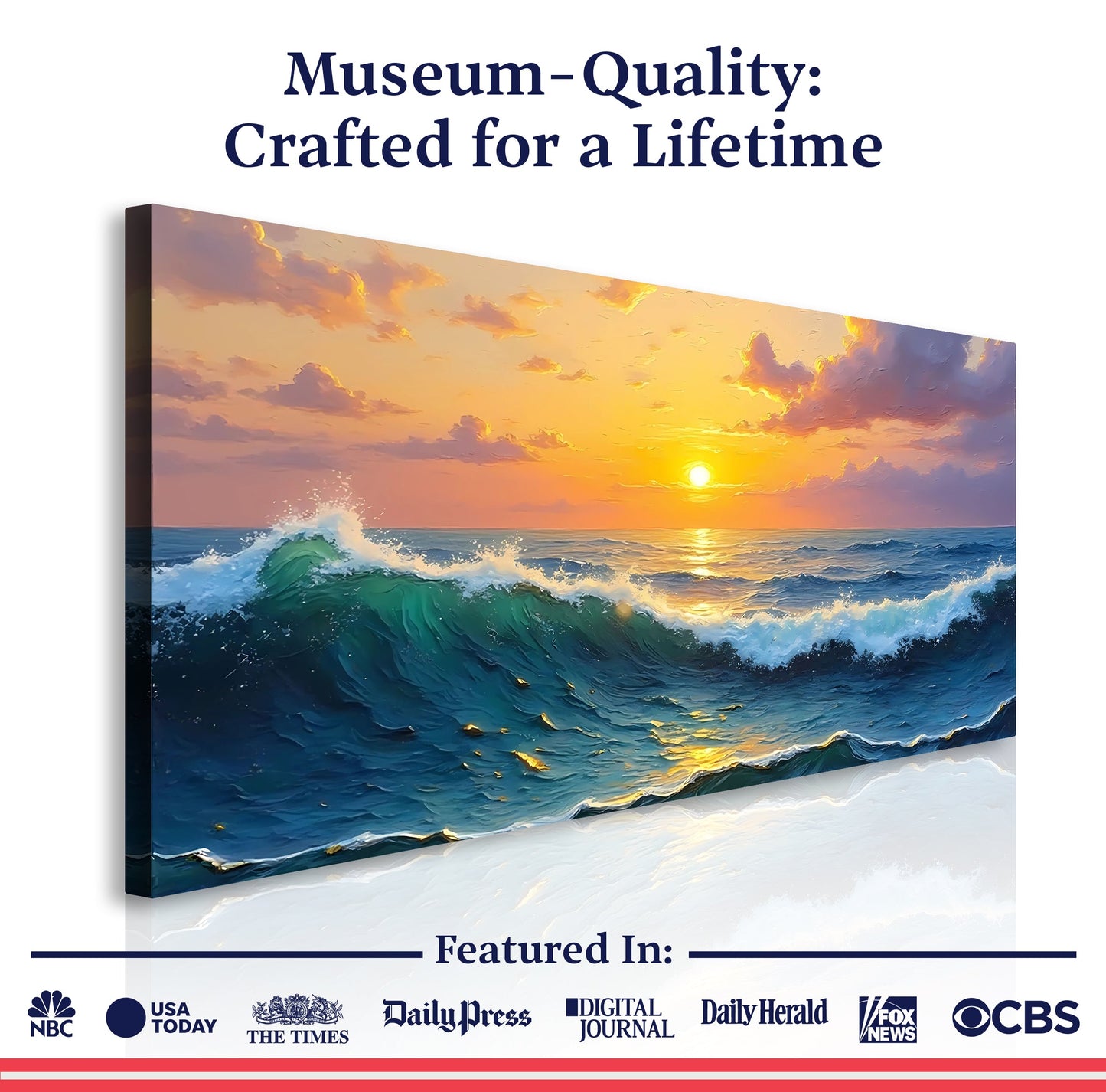 Waterscape Abstract Canvas Wall Art XII