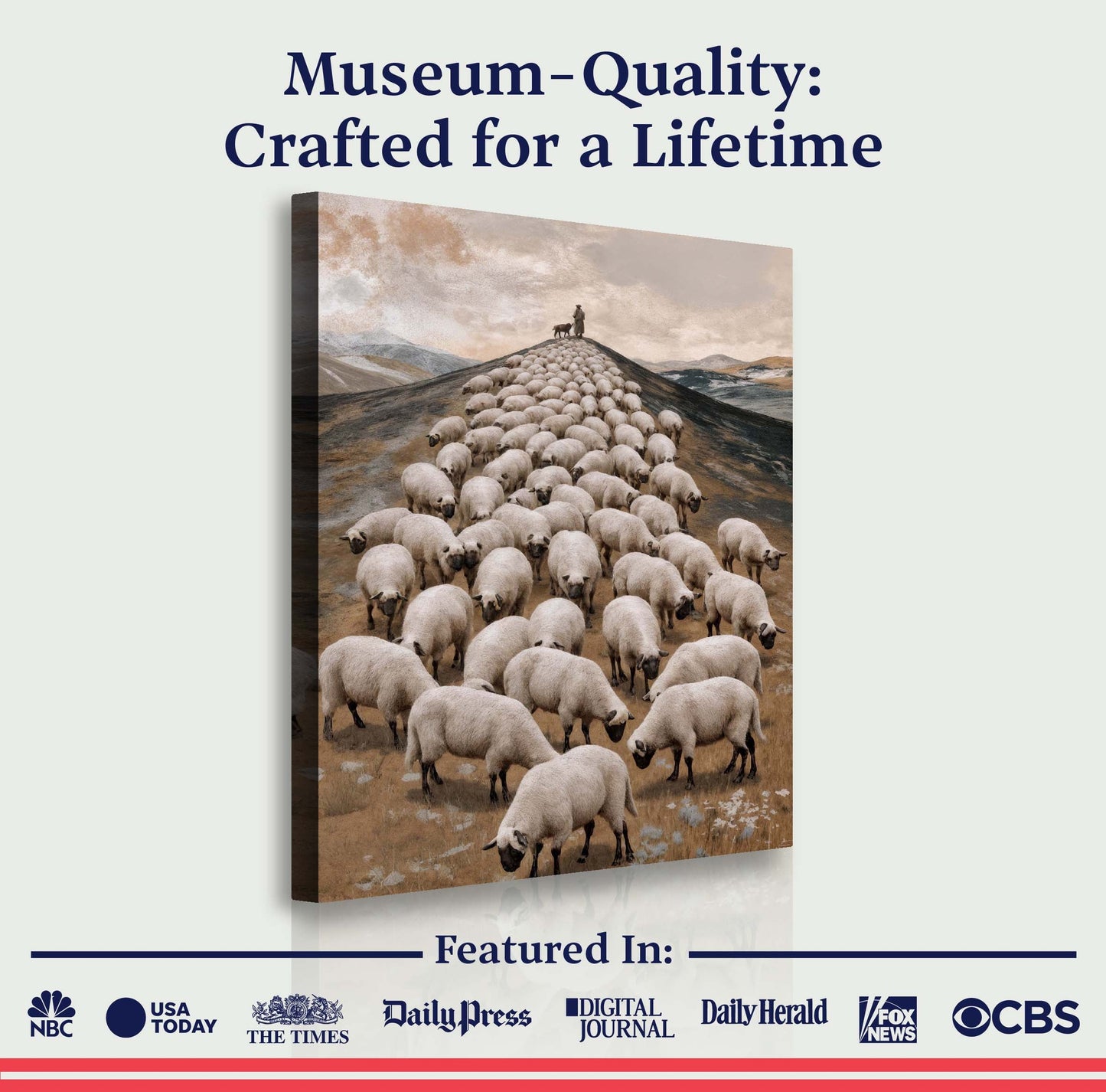 Parable of the Lost Sheep Faith Canvas Wall Art II