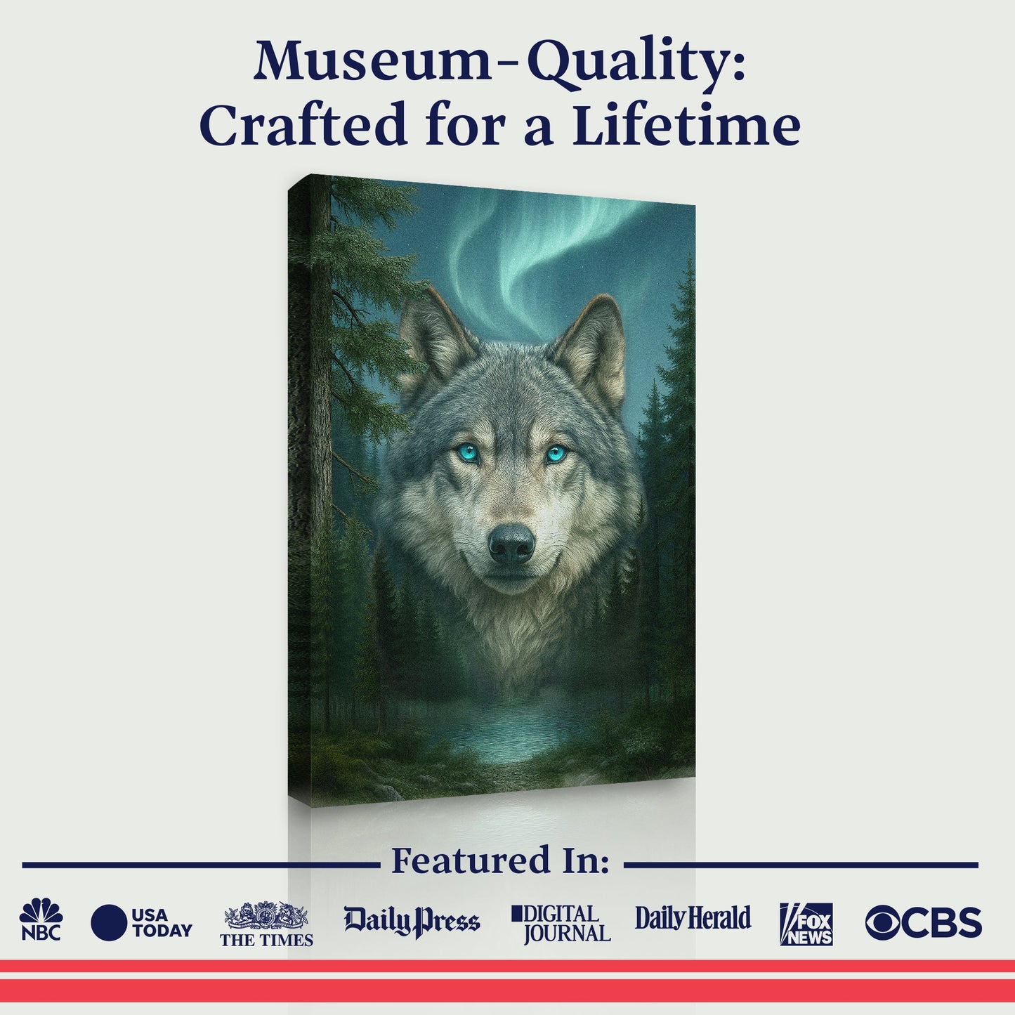 Wolf Northern Symphony Canvas Wall Art