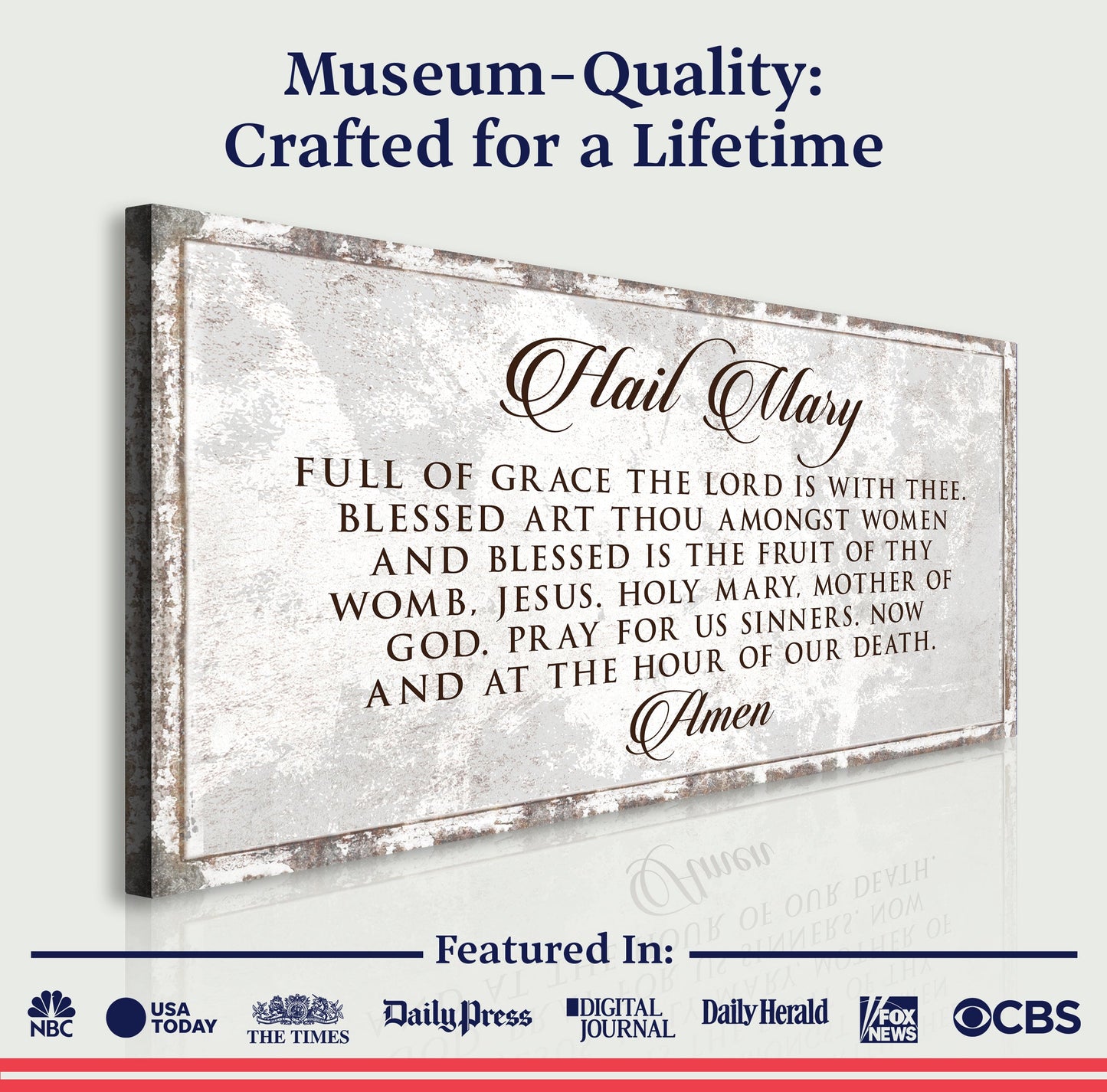 Hail Mary Faith Canvas Wall Art II