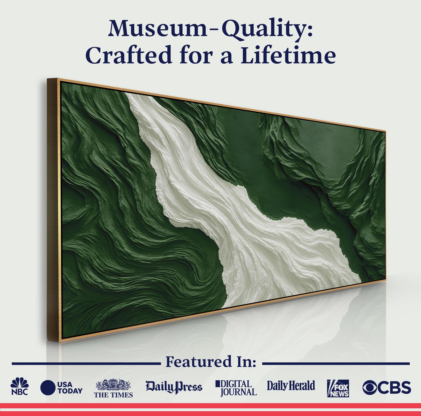 Green Rivers Abstract Canvas Wall Art