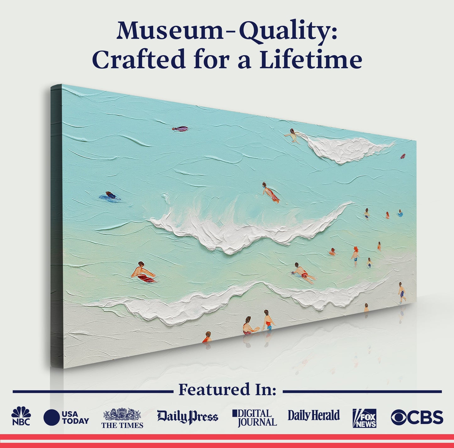 Beach Days Coastal Canvas Wall Art X
