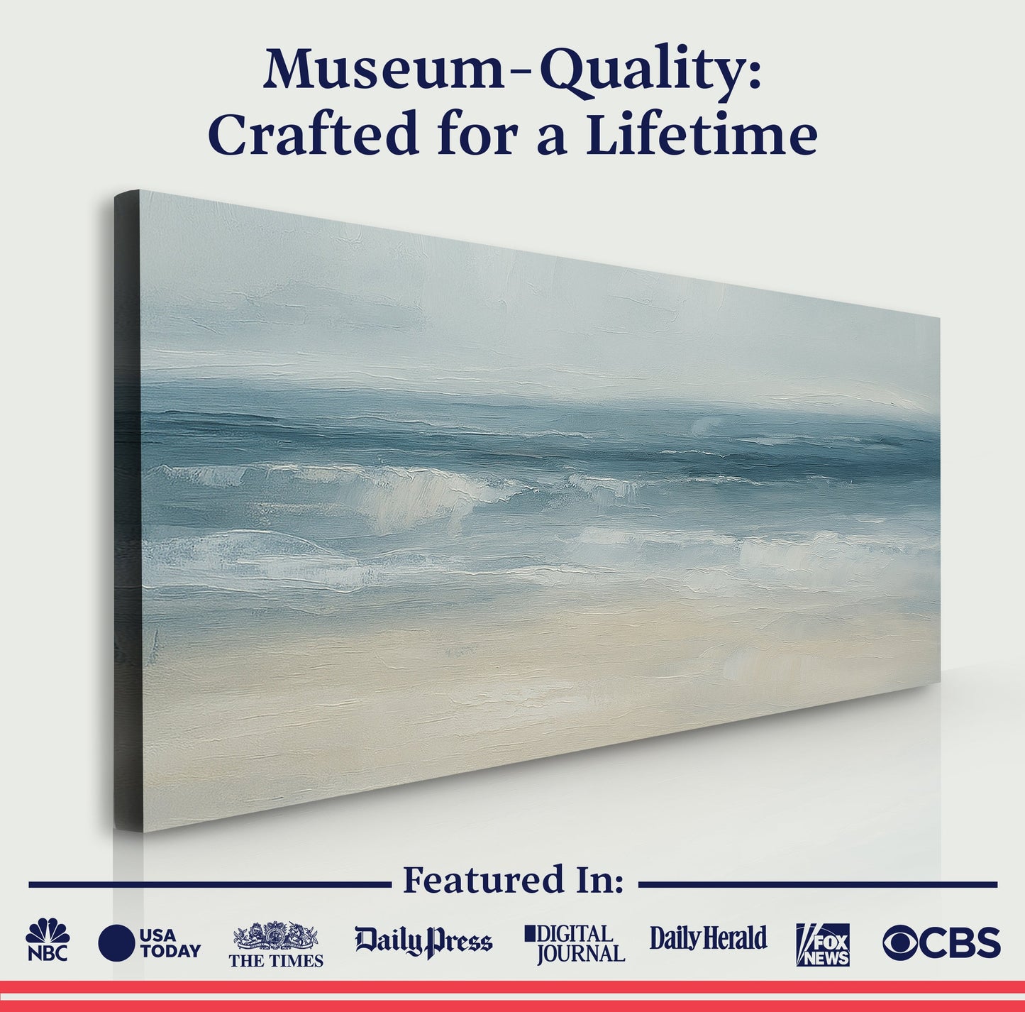 Waterscape Abstract Canvas Wall Art IX