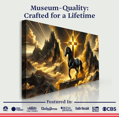 3D Horse Faith Canvas Wall Art