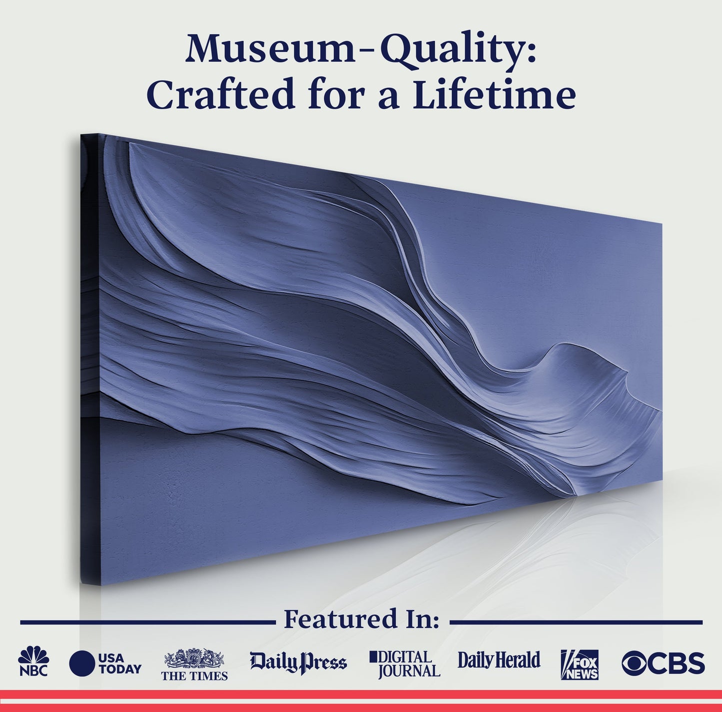 Midnight Navy Minimalist Abstract Canvas Wall Art