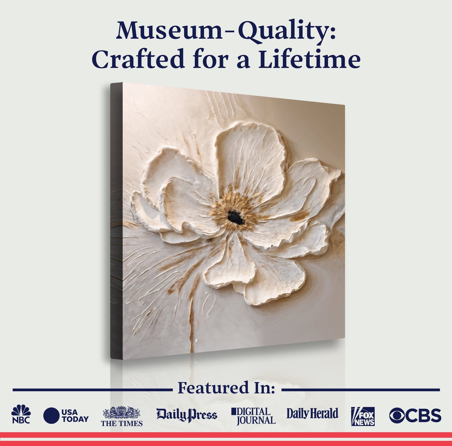 Square Floral Canvas Wall Art