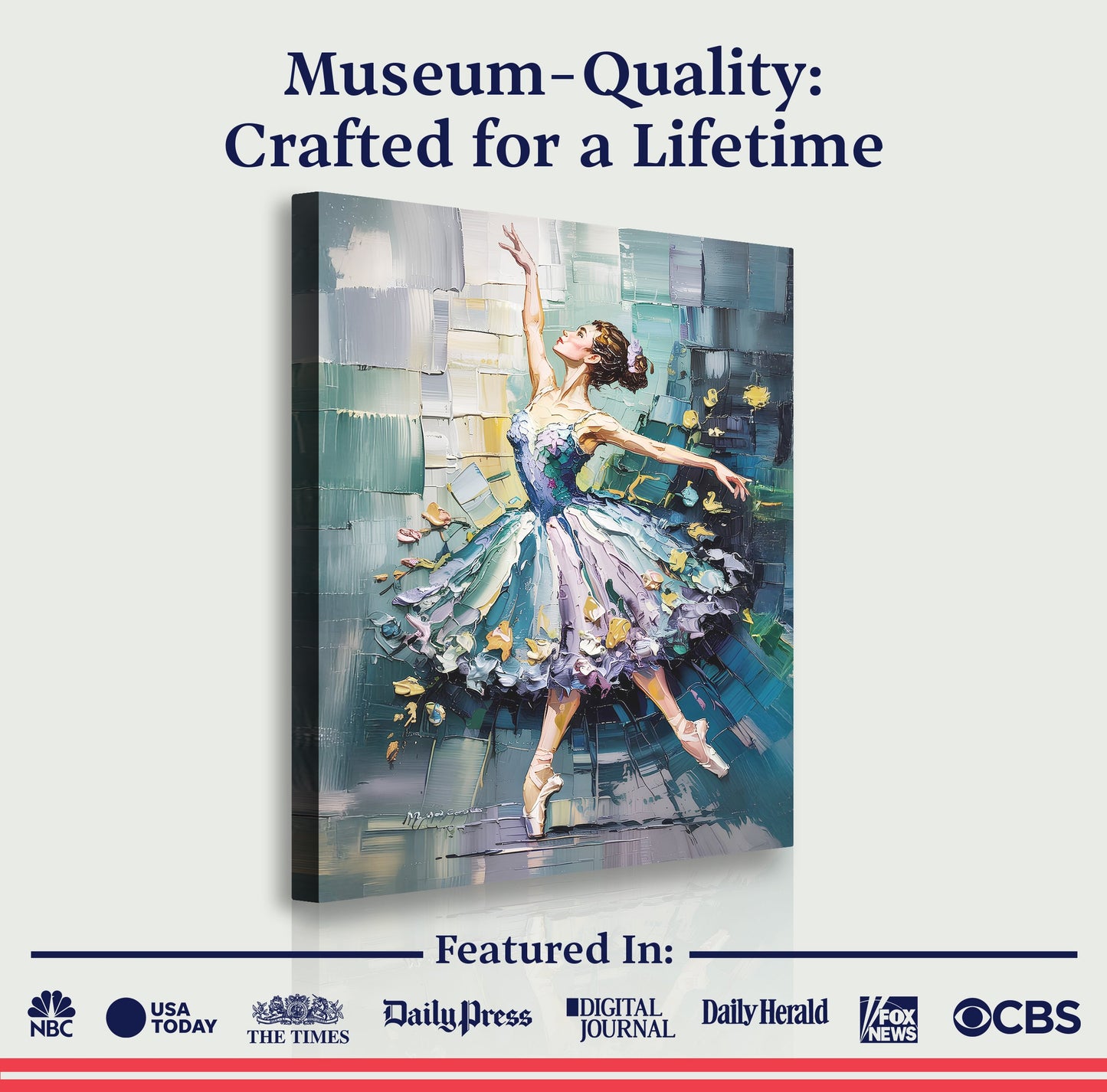 Ballerina Abstract Canvas Wall Art