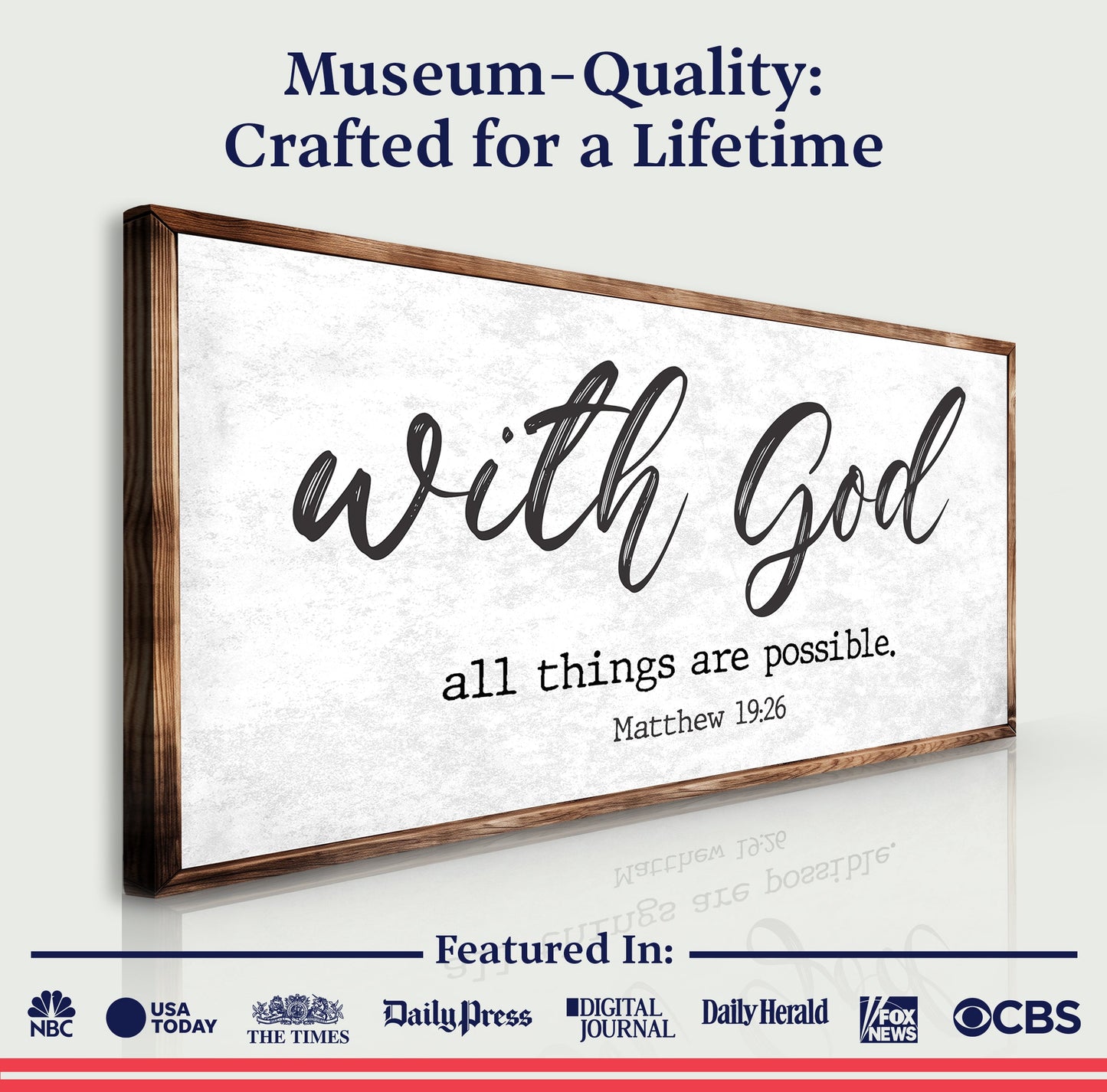 Matthew 19:26 With God All Things Are Possible Canvas Art
