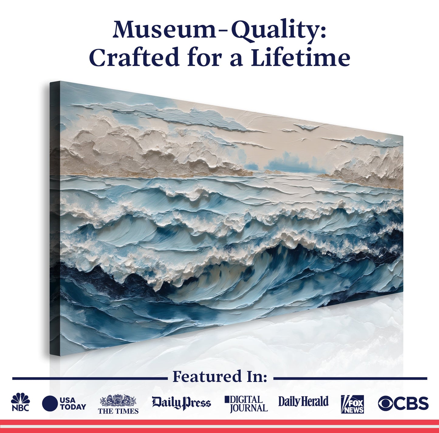 Ocean Embrace Coastal Canvas Wall Art