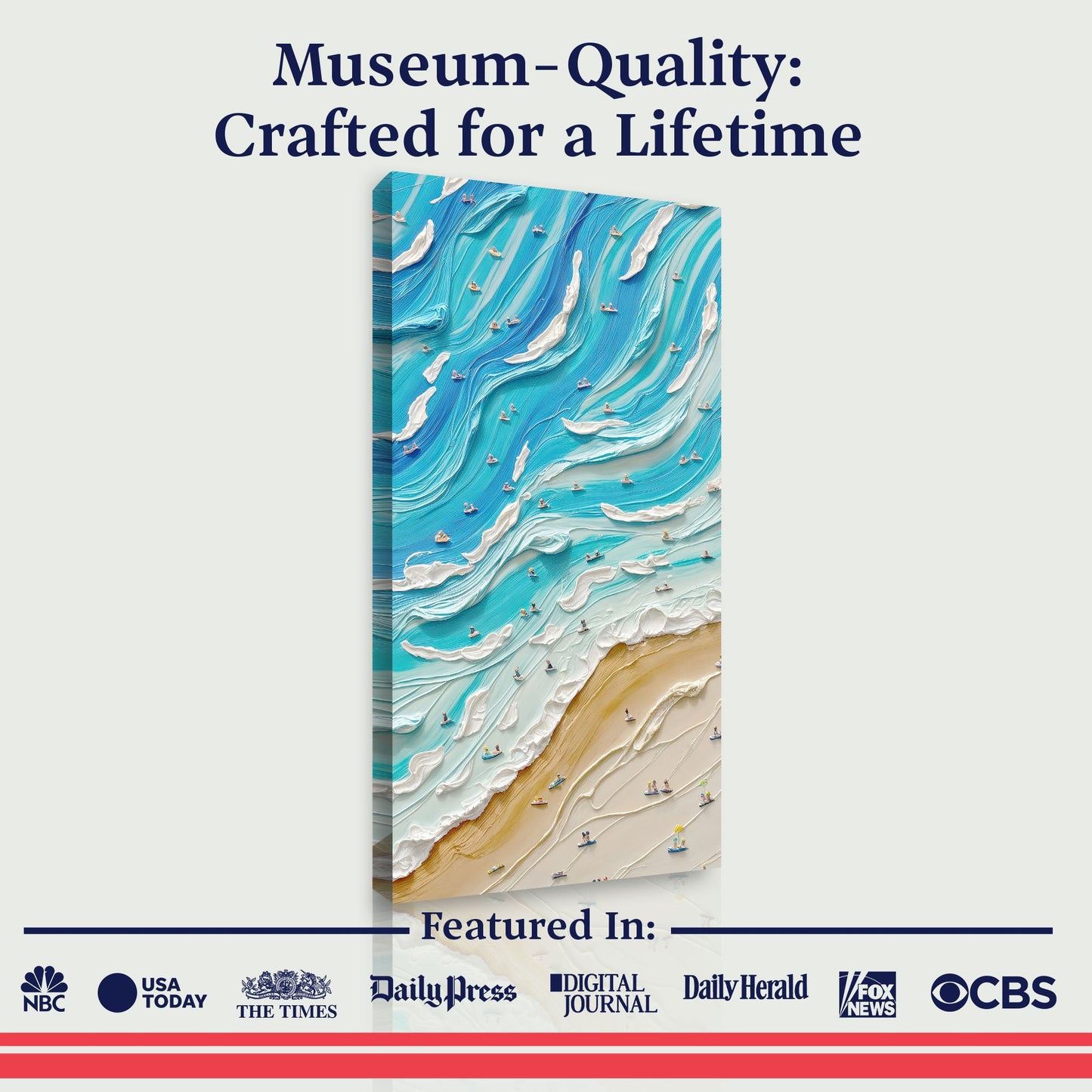 Beach Days Coastal Canvas Wall Art IV