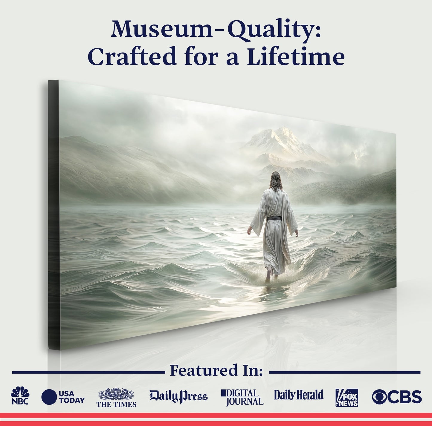 Walking on Water Faith Canvas Wall Art V