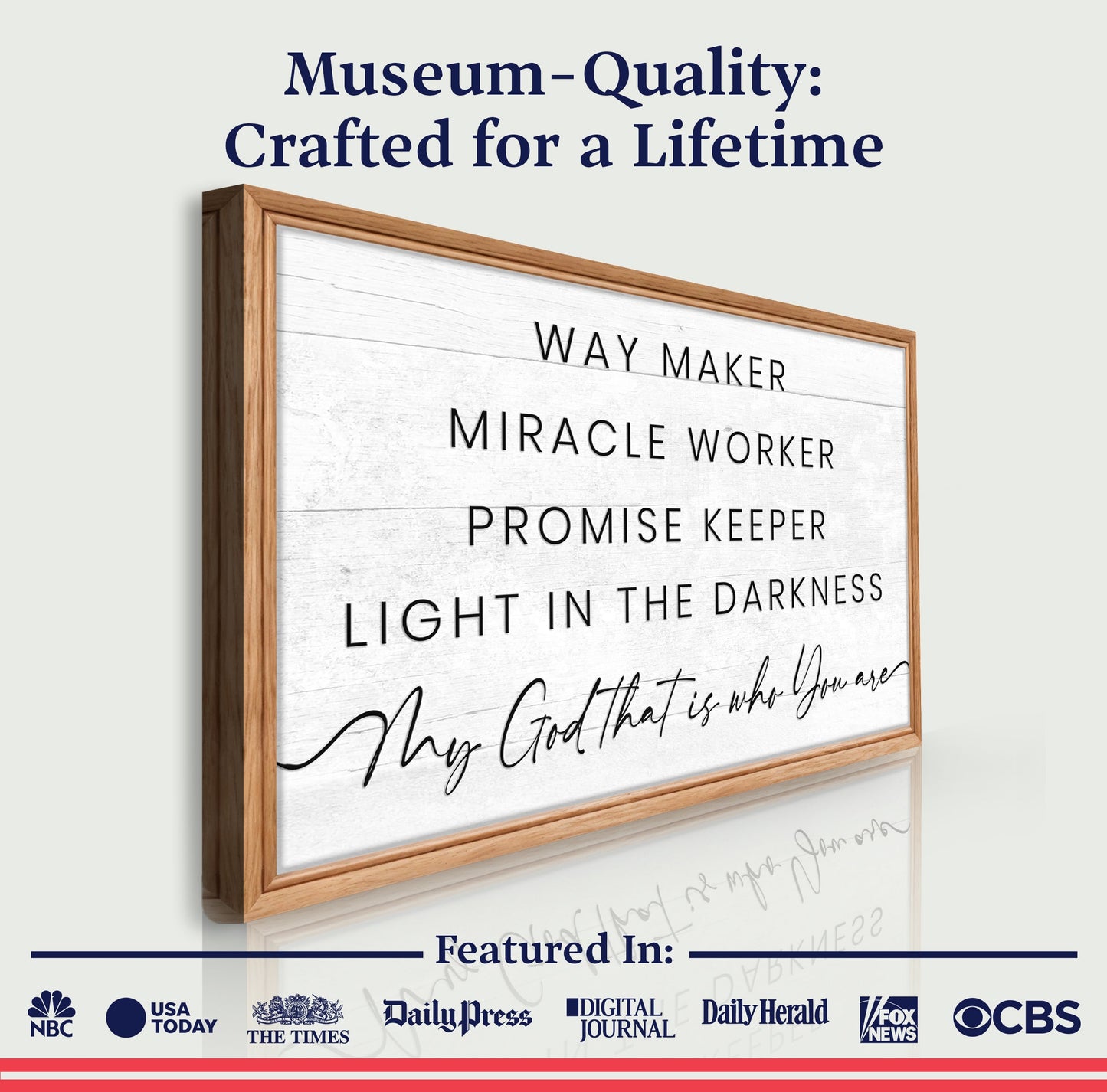 Way Maker Miracle Worker Faith Canvas Wall Art