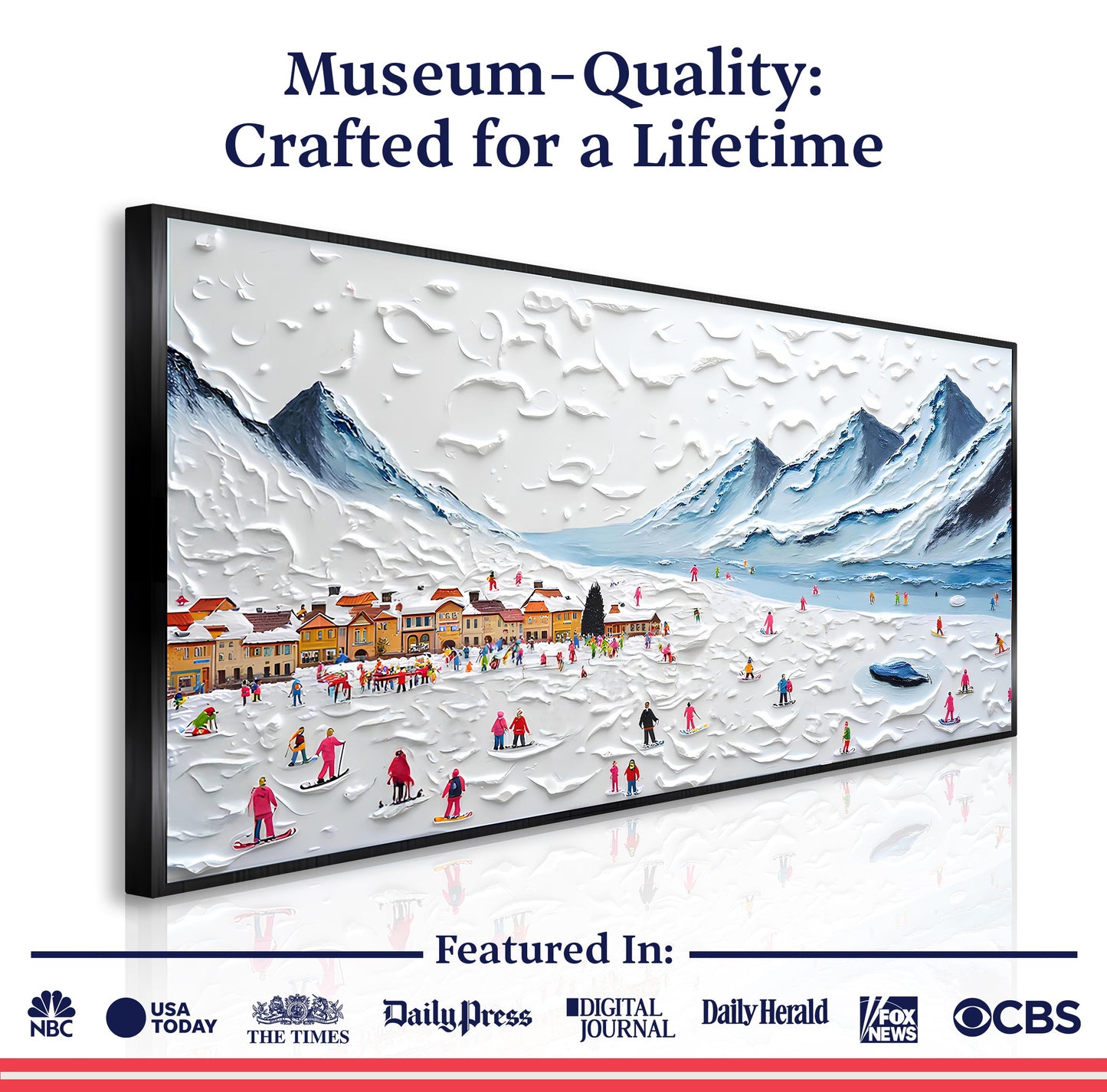Snow Mountain Abstract Canvas Wall Art