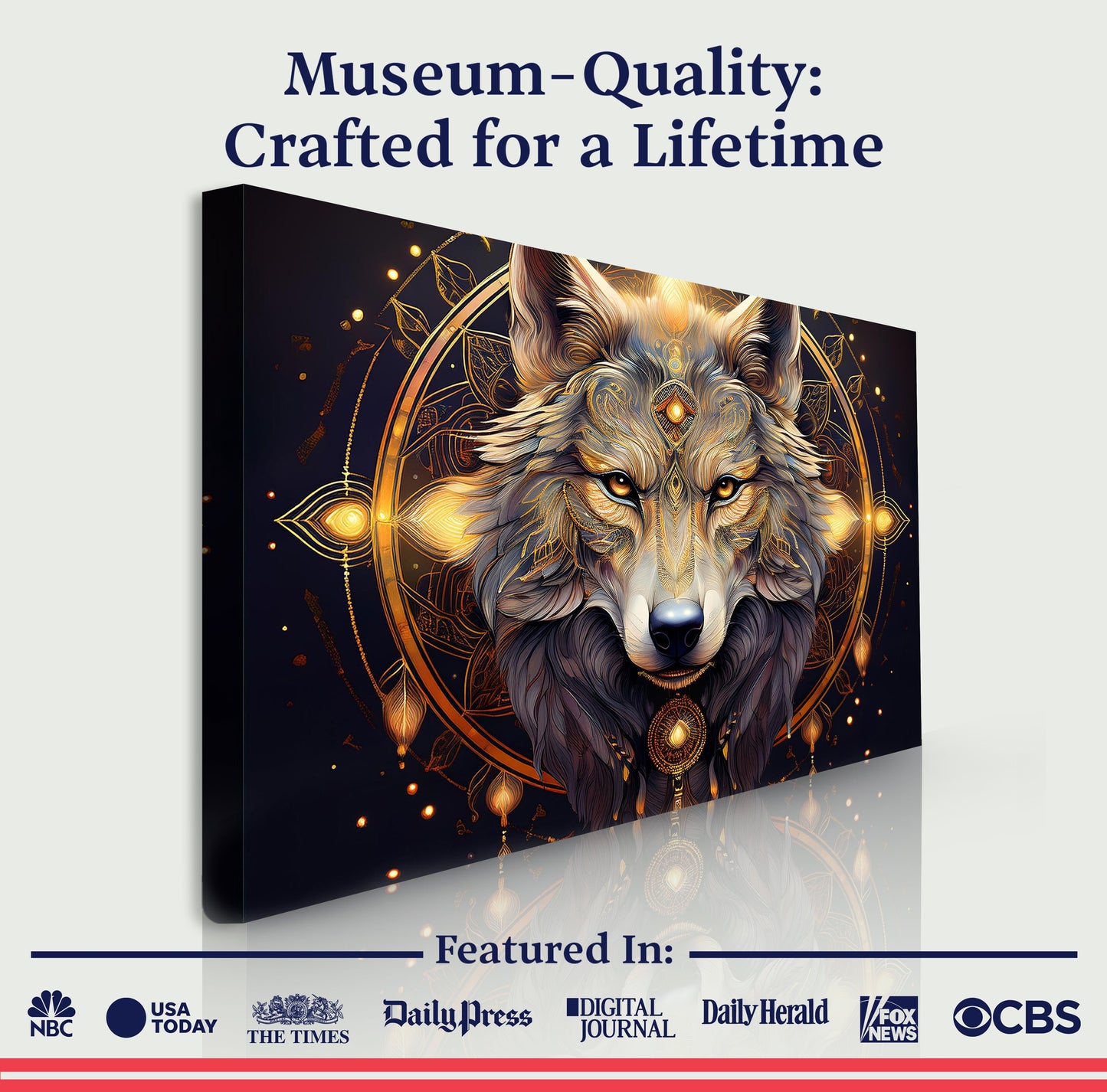 Wolf Head Canvas Wall Art