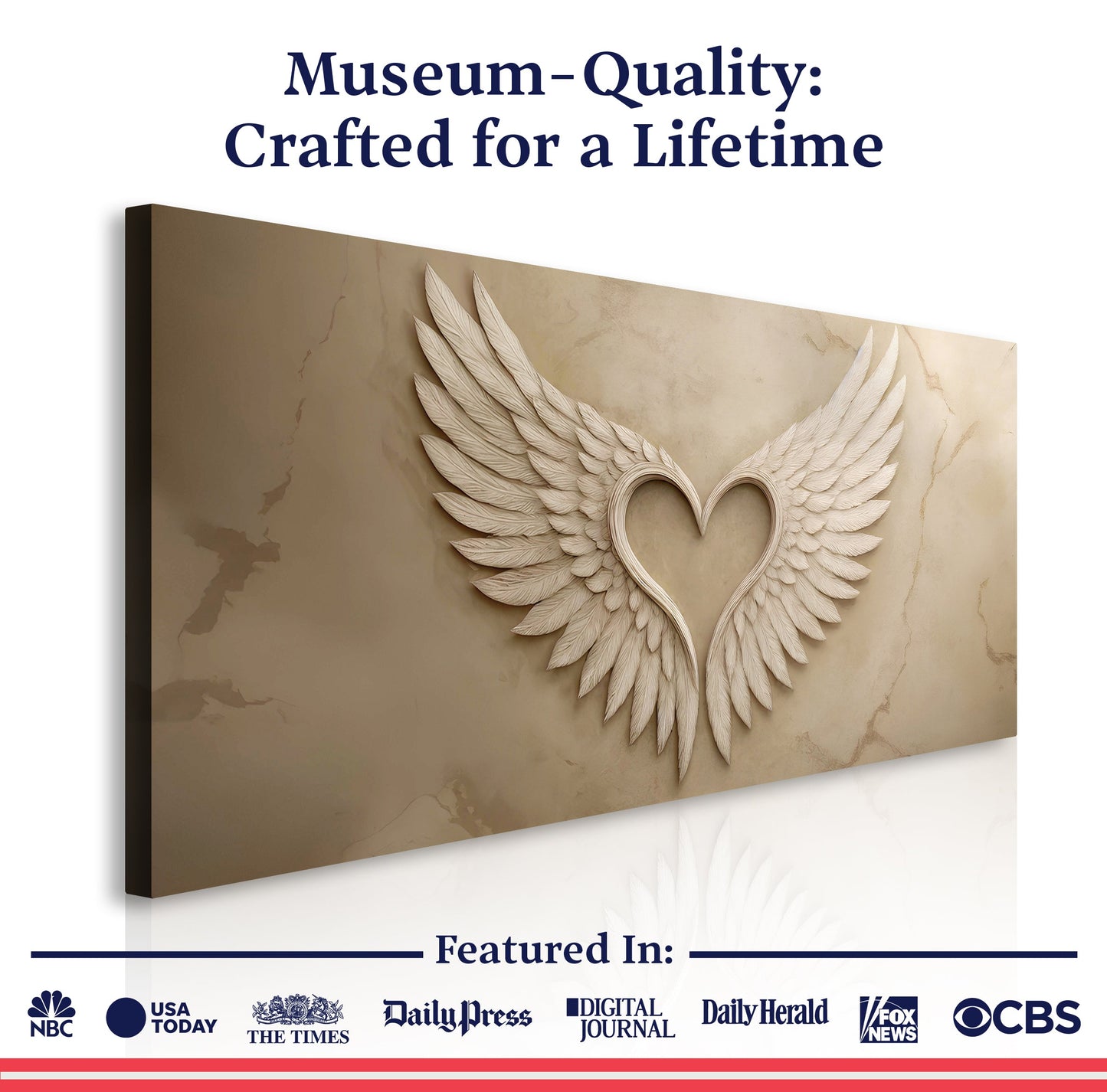 Wings of Love Abstract Canvas Wall Art