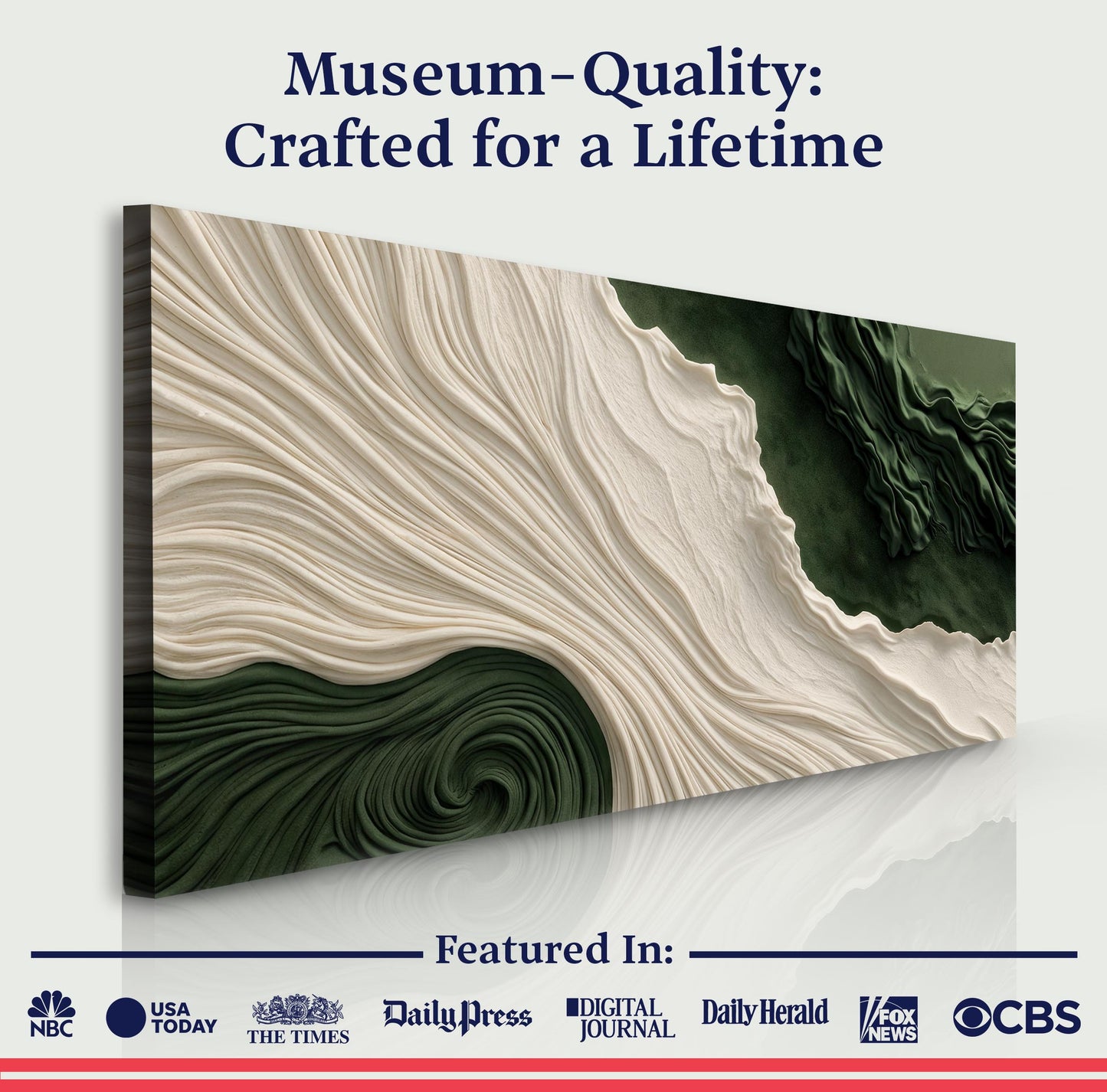 Green Rivers Abstract Canvas Wall Art XI