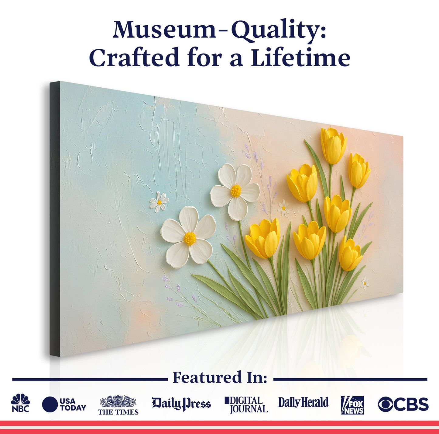 Panoramic Floral Canvas Wall Art