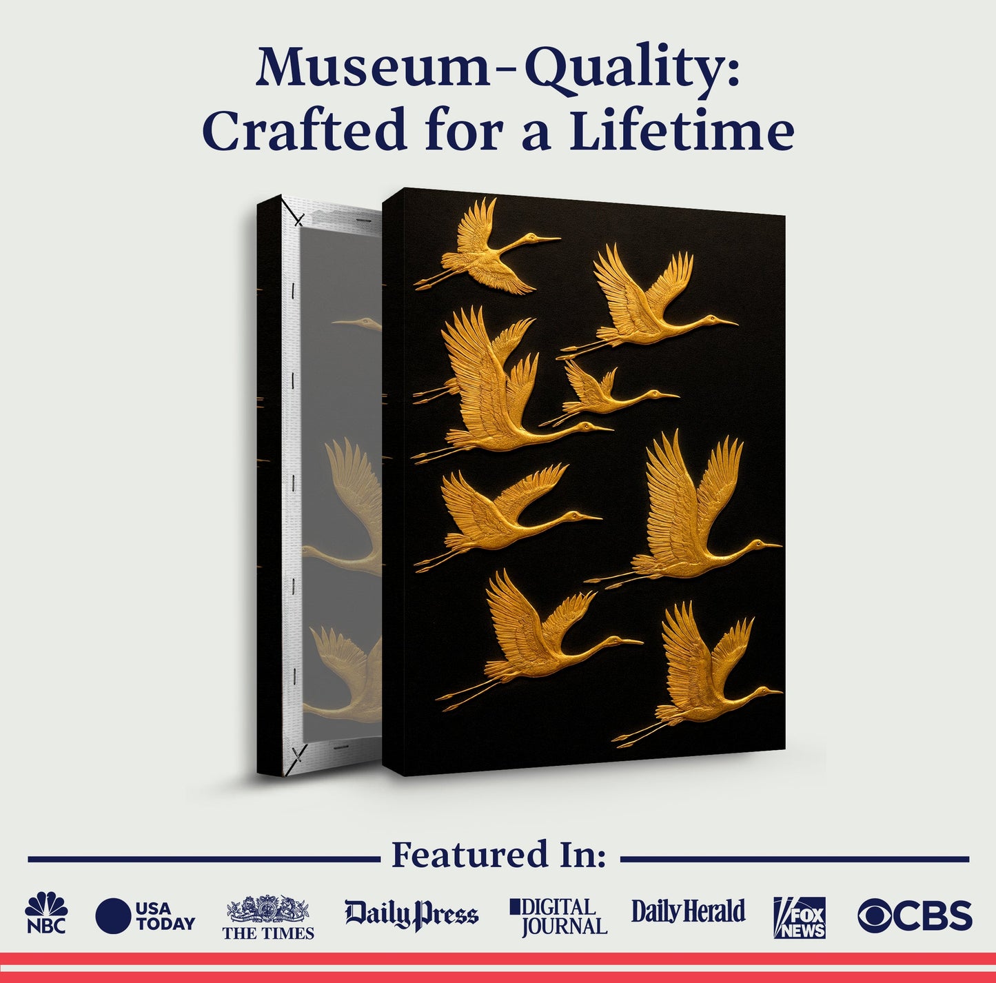 Abstract Sandhill Cranes Canvas Wall Art