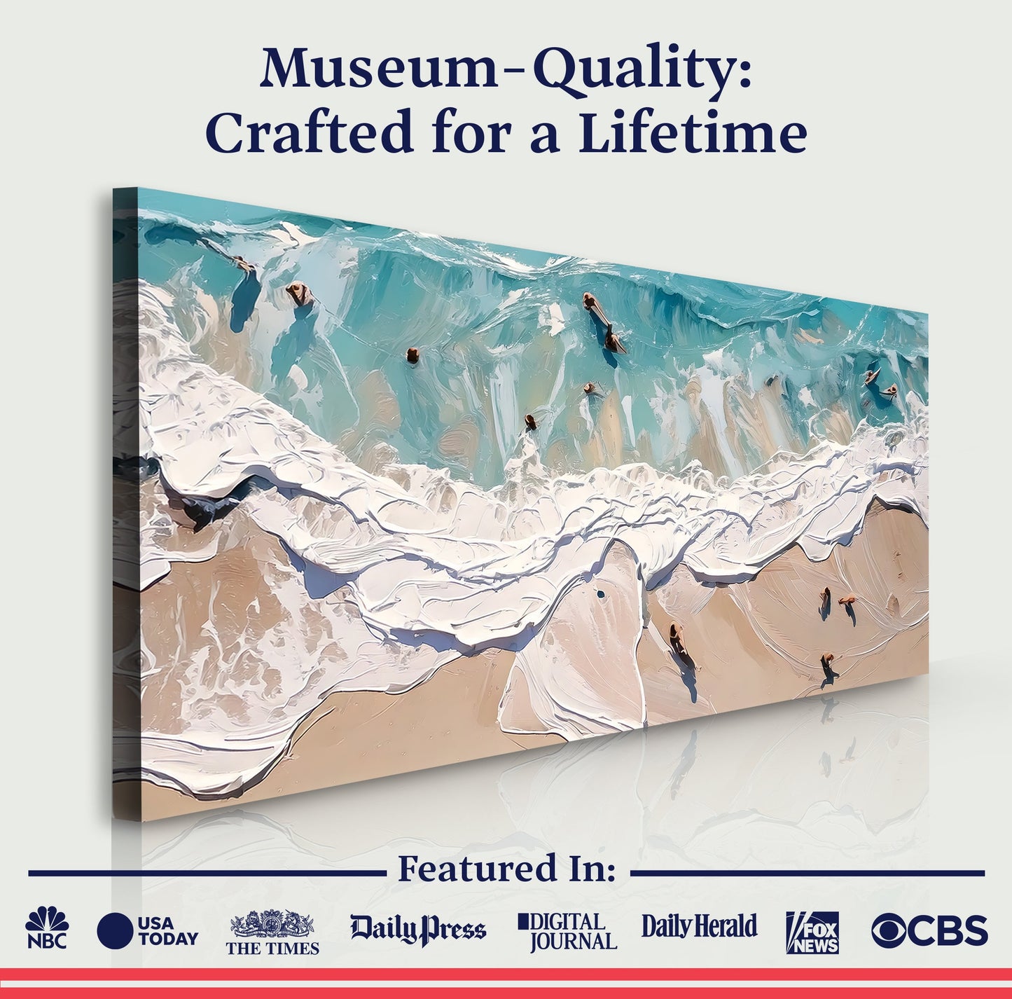 Beach Days Coastal Canvas Wall Art XV