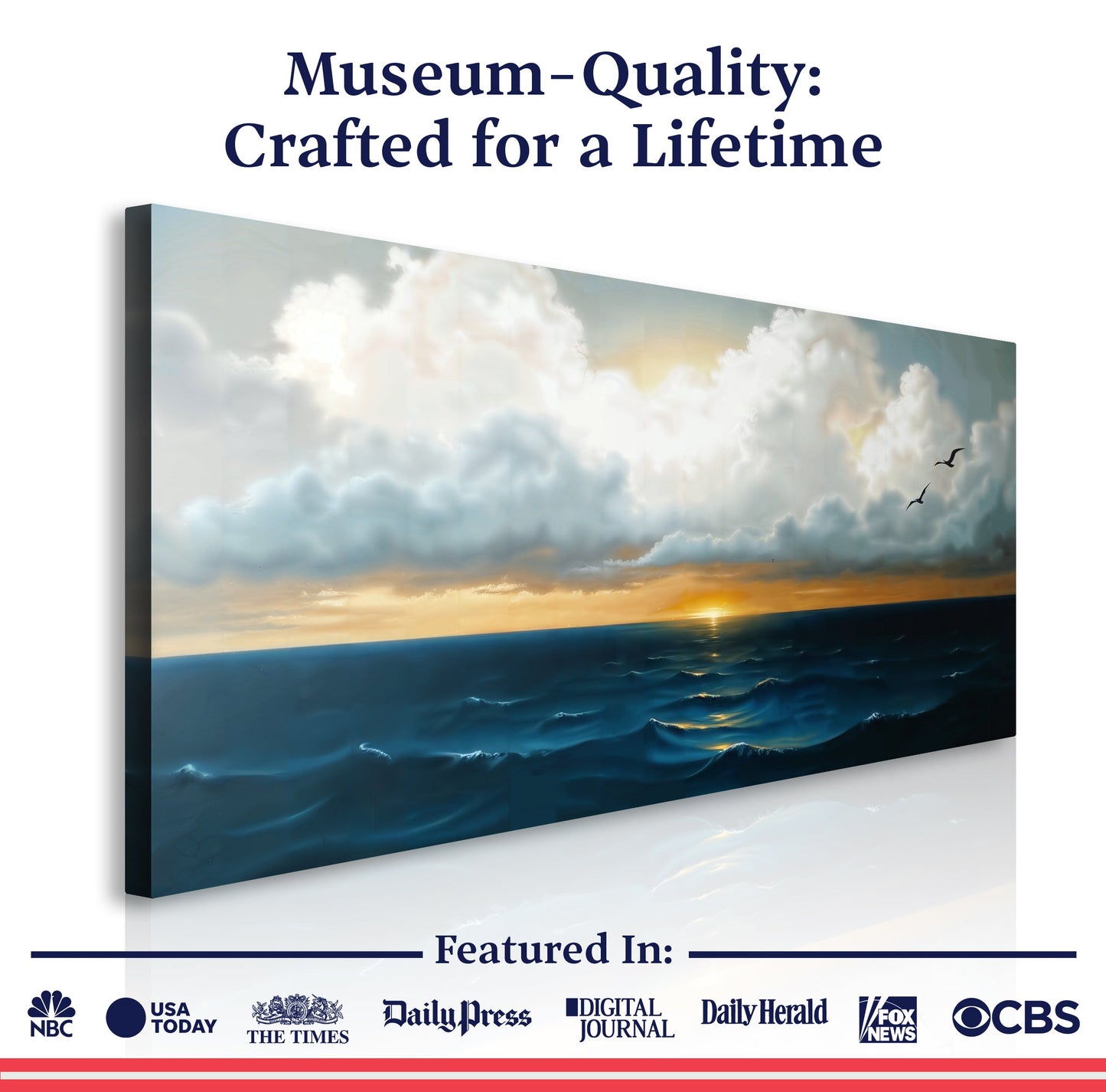 Waterscape Abstract Canvas Wall Art II