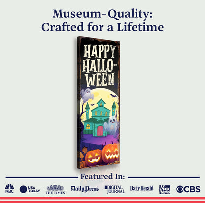 Halloween Welcome Canvas Wall Art