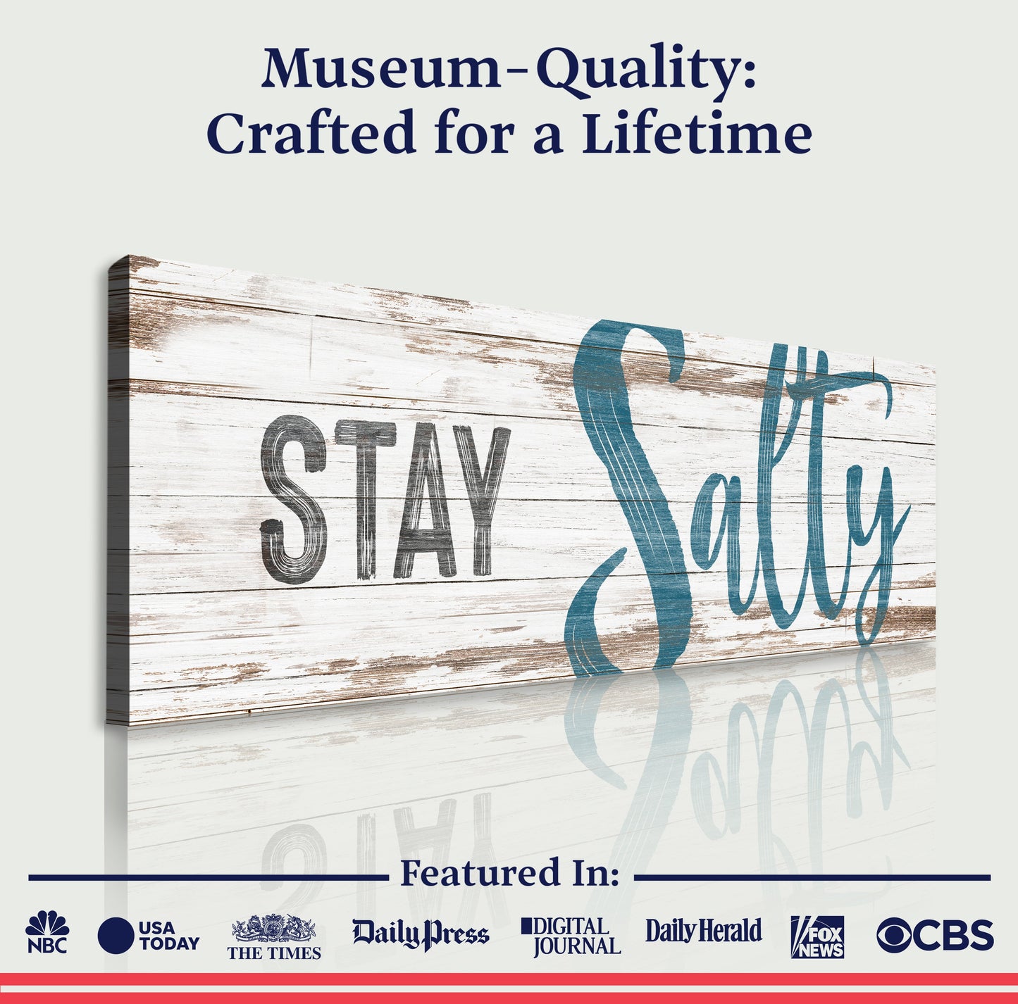 Stay Salty Coastal Lifestyle Canvas Wall Art