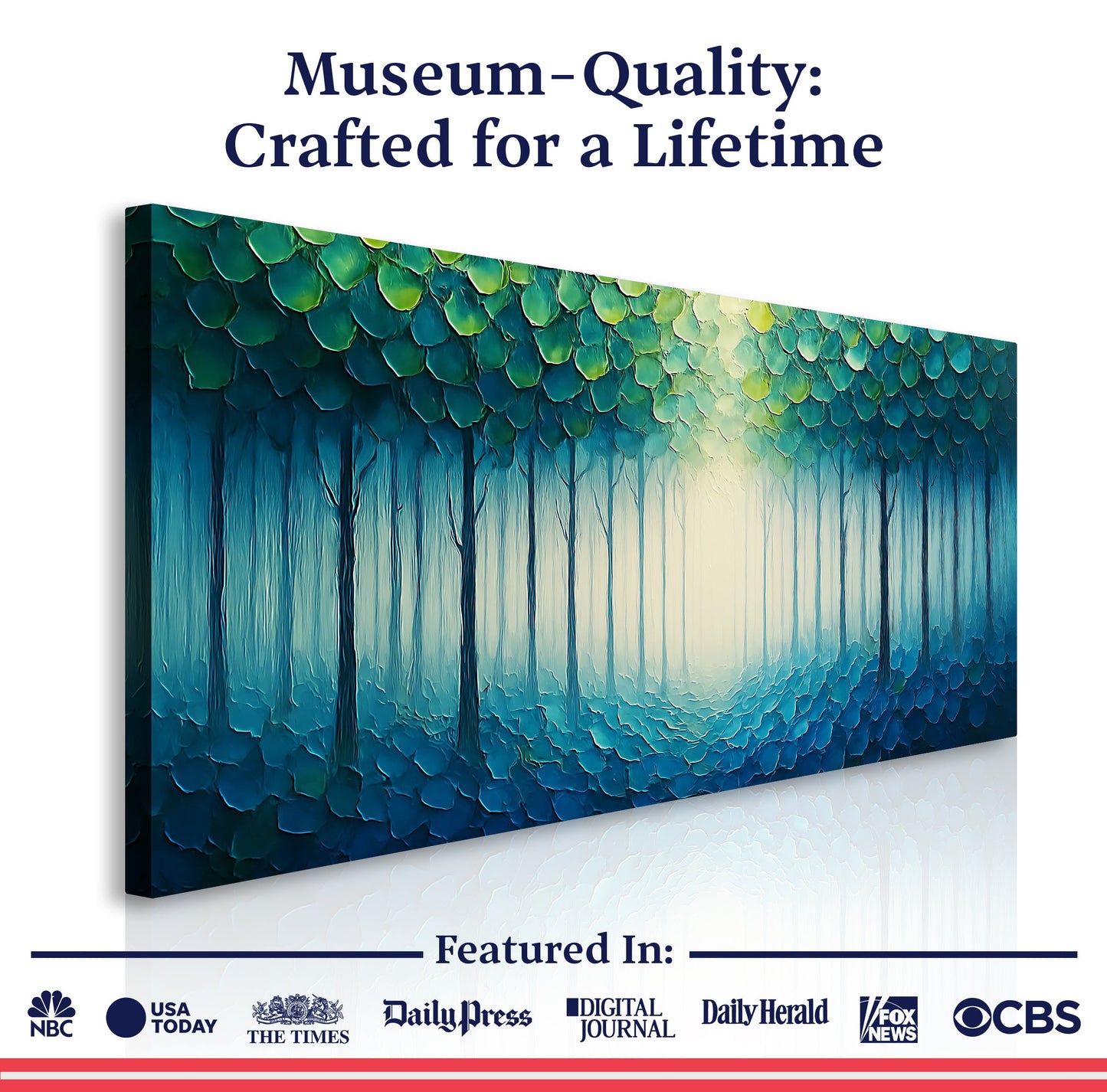 Forest Whispers Impasto Canvas Wall Art