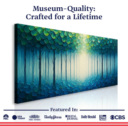 Forest Whispers Impasto Canvas Wall Art