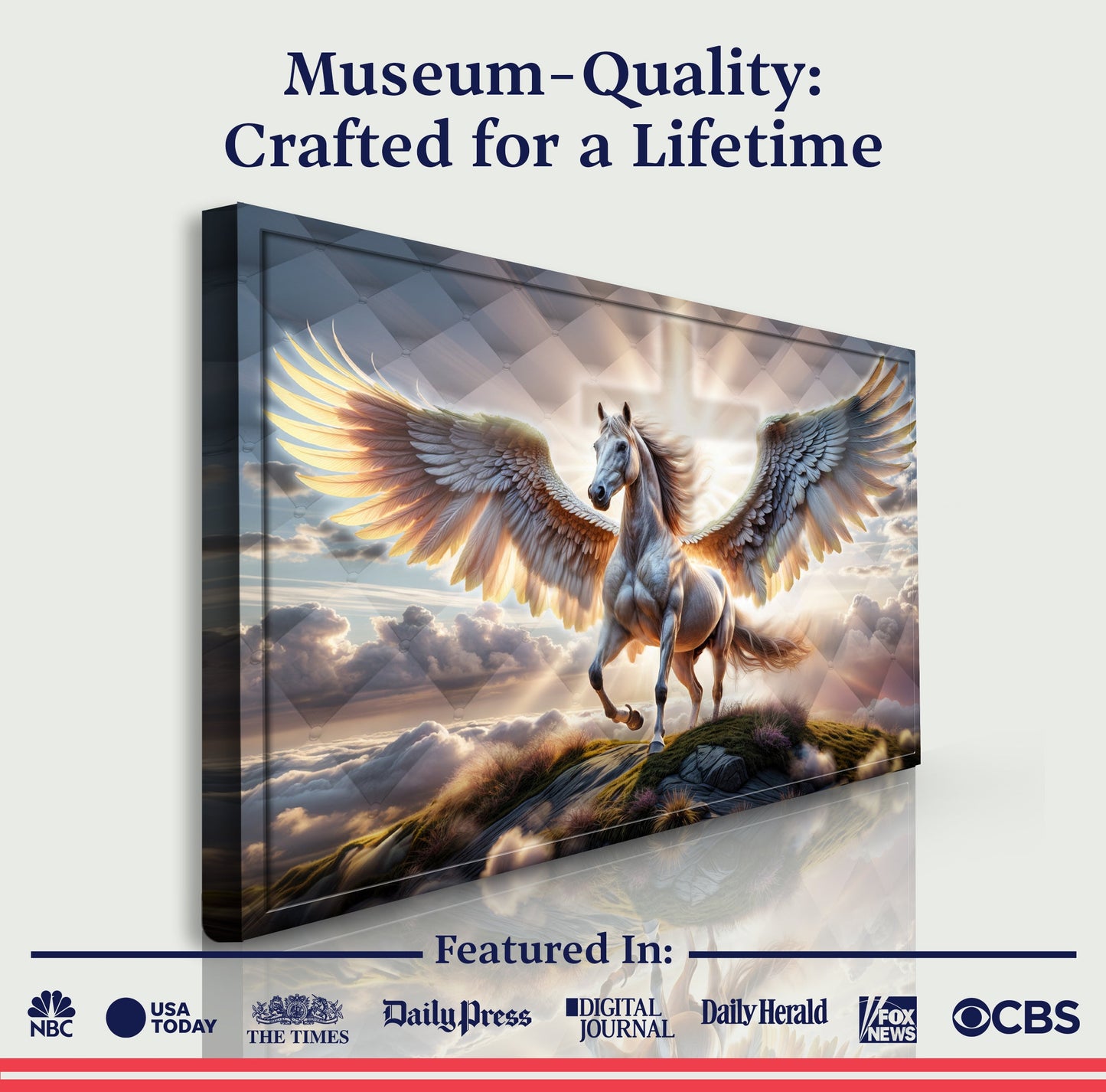 3D Horse Faith Canvas Wall Art VI
