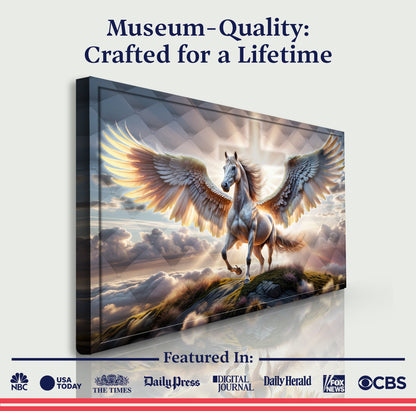 3D Horse Faith Canvas Wall Art VI