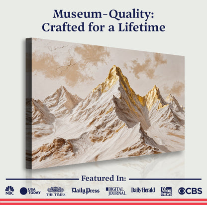Golden Peaks Canvas Wall Art